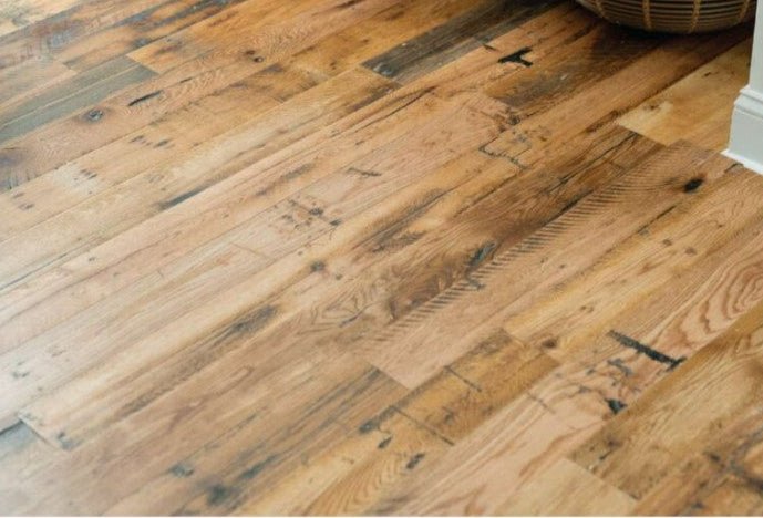 Reclaimed Engineered Industrial Oak Flooring-Distressed
