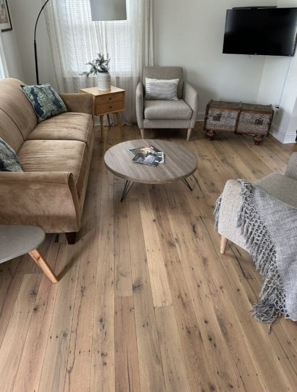 Reclaimed Engineered Industrial White Oak Flooring-Clean Face