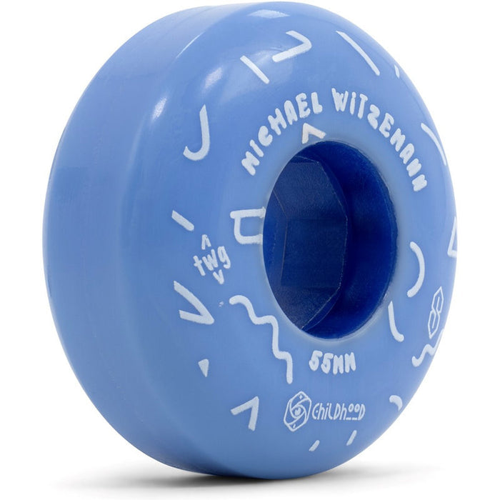 Red Eye Childhood Witzemann 55mm 92A Wheels childhood witzemann 55mm 92a angle