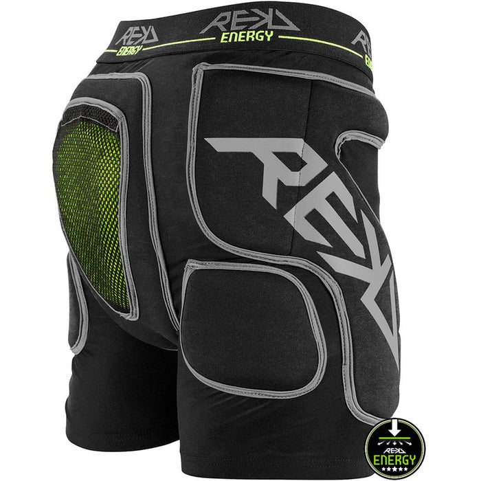 REKD Energy Impact Shorts black energy impact shorts black back angle