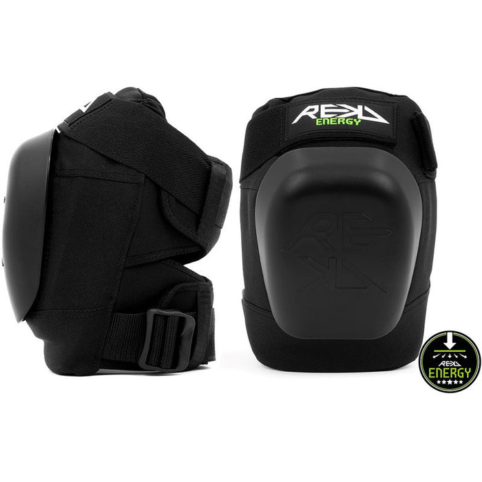 REKD Energy Patrol Knee Pads black energy patrol knee pads black cap front and side