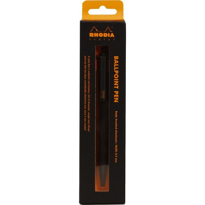 Rhodia Ballpoint Pen - 5" long - Black | Atlas Stationers.