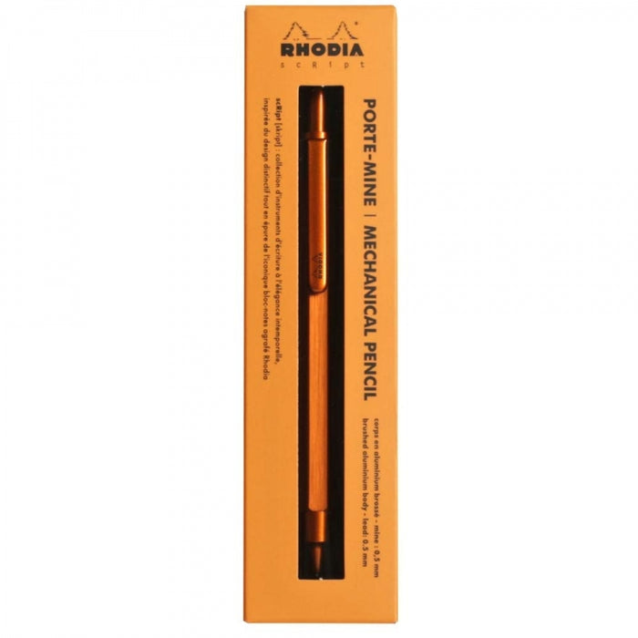 Rhodia Mechanical Pencil - 5" long - Orange | Atlas Stationers.