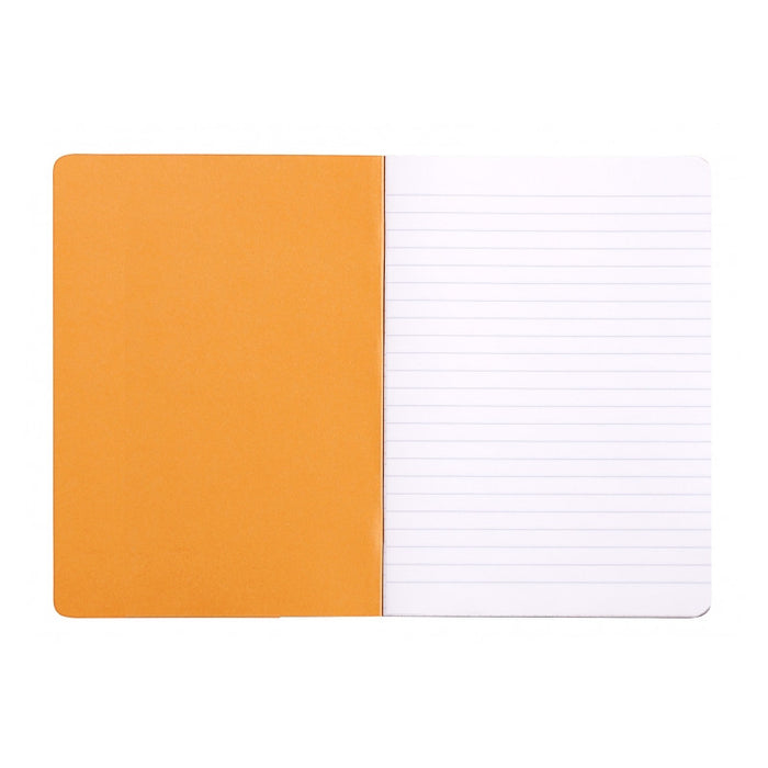 Rhodia Slim Staplebound Notebook - Lined 48 sheets - 6 x 8 1/4 - Orange cover | Atlas Stationers.