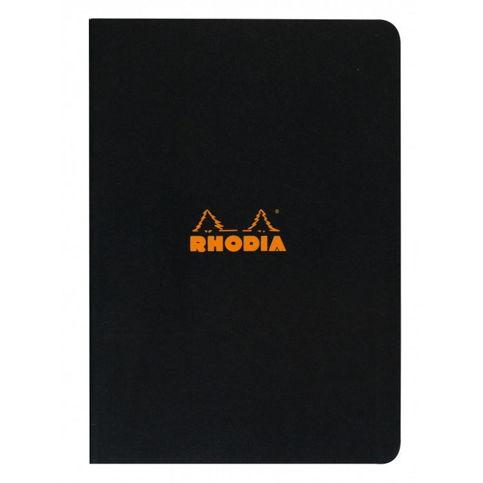 Rhodia Slim Staplebound Notebook - Lined 48 sheets - 8 1/4 x 11 3/4 - Black cover | Atlas Stationers.