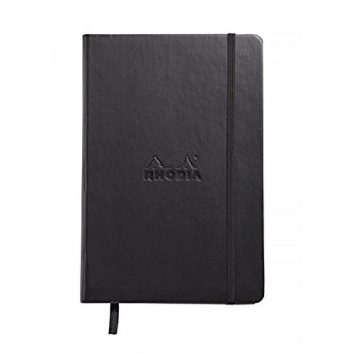 Rhodia Webnotebook Webbies - Dot grid 96 sheets - 5 1/2 x 8 1/4 - Black cover | Atlas Stationers.