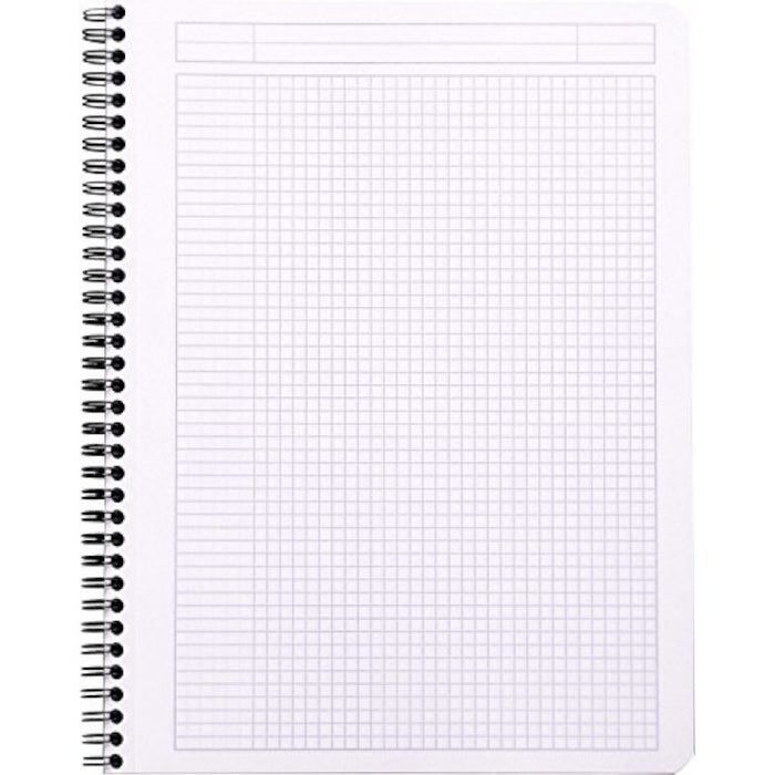 Rhodia Wirebound Notebook - Graph 80 sheets - 9 x 11 3/4 - Black cover | Atlas Stationers.