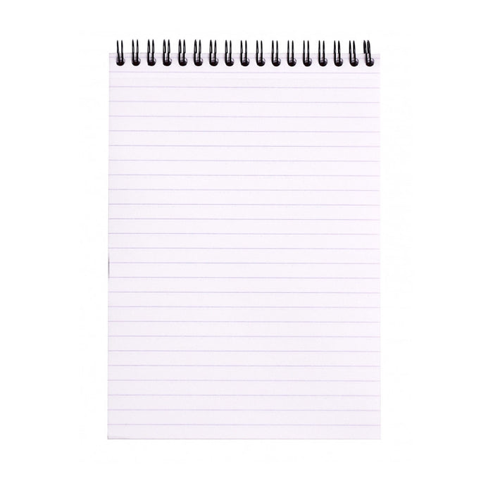 Rhodia Wirebound Notepad - Lined 80 sheets - 6 x 8 1/4 - Black cover | Atlas Stationers.
