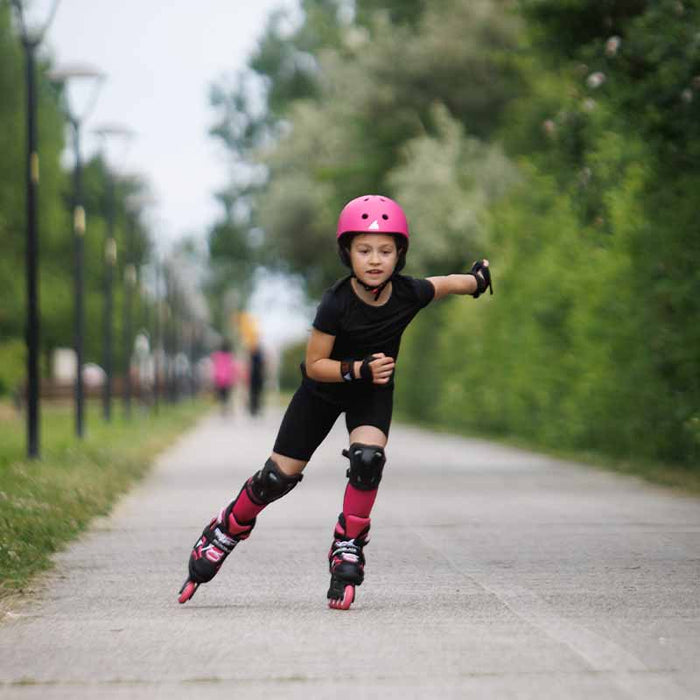 Rollerblade Microblade Black Pink Kids Skates - Inlinex