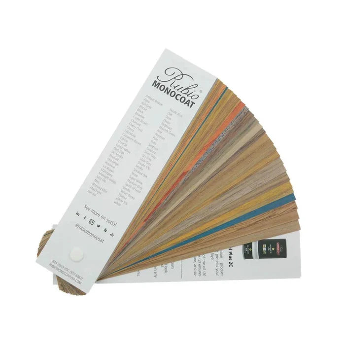 Rubio Monocoat Oil Plus 2C Colors Paper Fan Deck