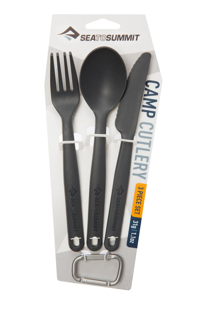 Sea To Summit Camp Cutlery Set - 3 Piece Charcoal