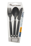 Sea To Summit Camp Cutlery Set - 3 Piece Charcoal