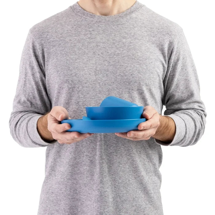 Sea To Summit Camp Dinnerware Set w/Mesh Sack - (6 Piece, 1 Person) Cendre Blue
