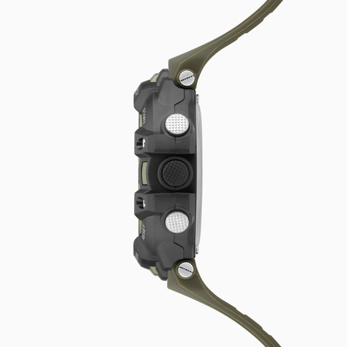 Sekonda Crossfell Digital Men's Watch - Black Plastic Case & Khaki Green Strap