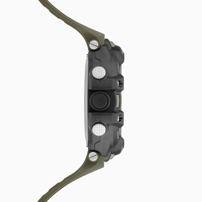 Sekonda Crossfell Digital Men's Watch - Black Plastic Case & Khaki Green Strap