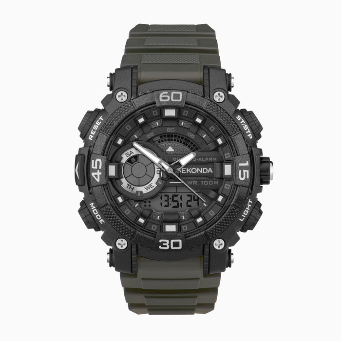Sekonda Malvern Digital Men's Watch - Grey Plastic Case & Strap