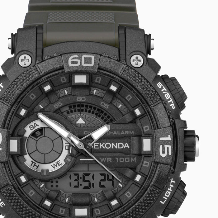 Sekonda Malvern Digital Men's Watch - Grey Plastic Case & Strap