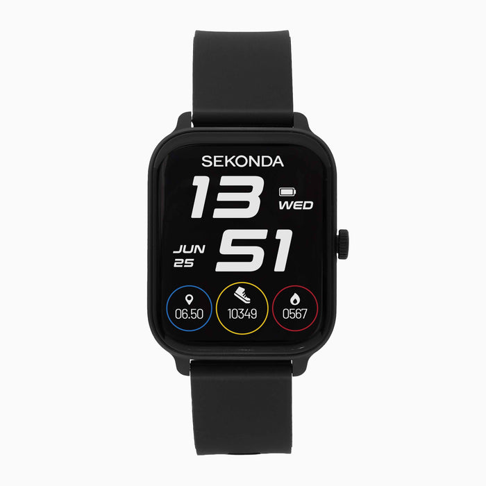 Sekonda Motion Go Smart Watch - Black Case and Silicone Strap