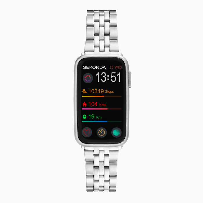 Sekonda Women's Track Smart Watch - Silver Case & Alloy Bracelet