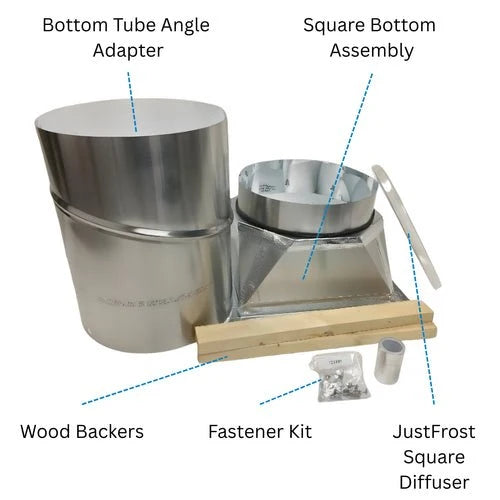 Solatube Round to Square Upgrade Kit LX and  Square Decorative Fixture