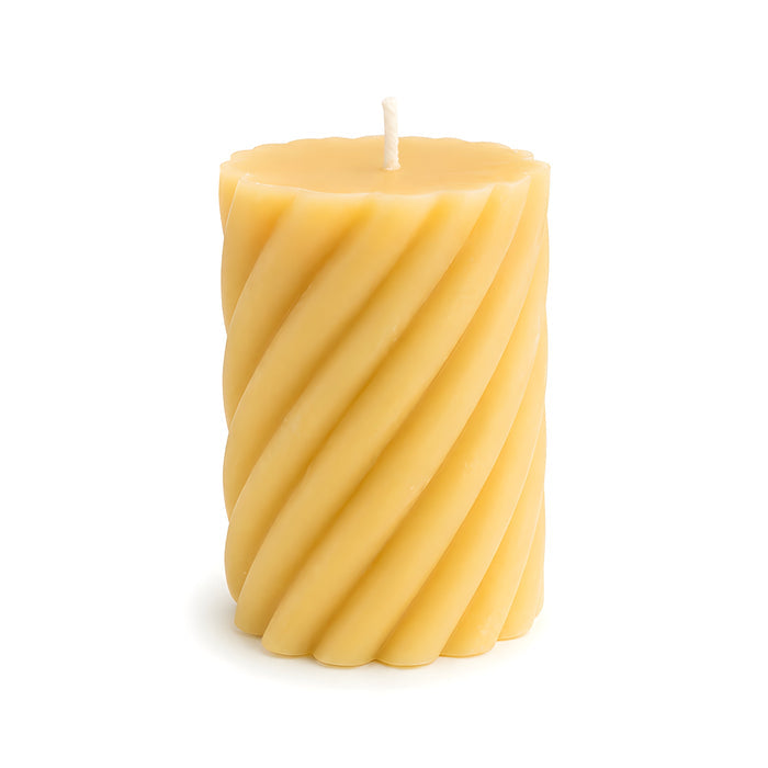 Spiral Pillar Beeswax Candle