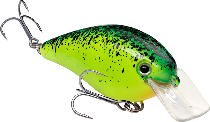 Strike King KVD Square Bill 1.5 Hard Knock Crankbait - Chartreuse Blue Splatterback