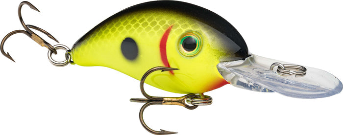 Strike King Pro Model Series 3 Medium Diving Crankbait - Black Back Chartreuse