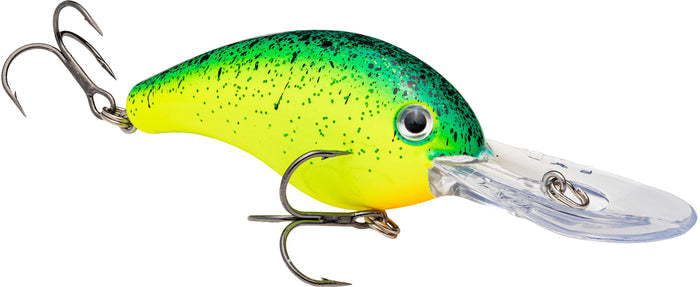 Strike King Pro Model Series 5XD Deep Diving Crankbait - 5/8 oz - Chartreuse Blue Black Splatterback