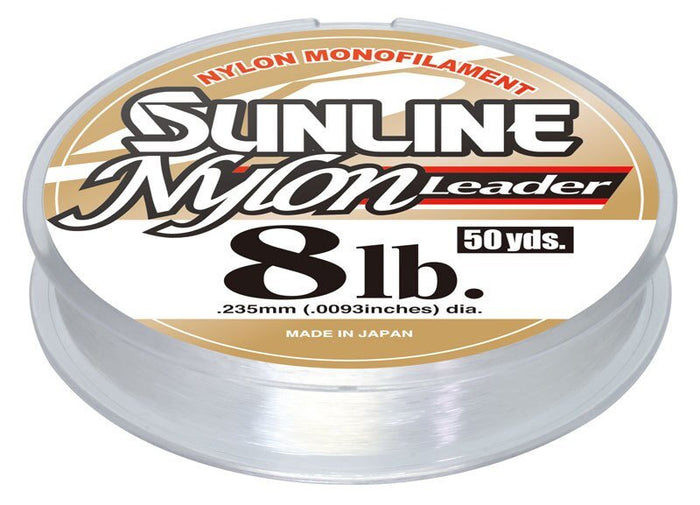 Sunline Nylon Monofilament Leader Wheel 50 Yards 8 pound