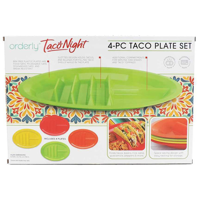 Taco Night Taco Plate Set 4 pc.