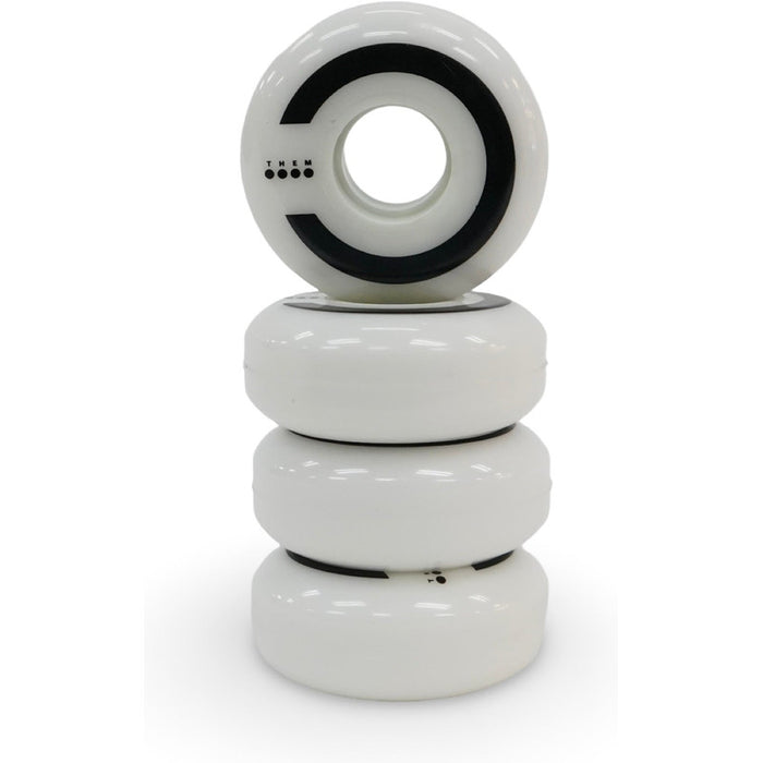 Them 58mm 90A White Wheels