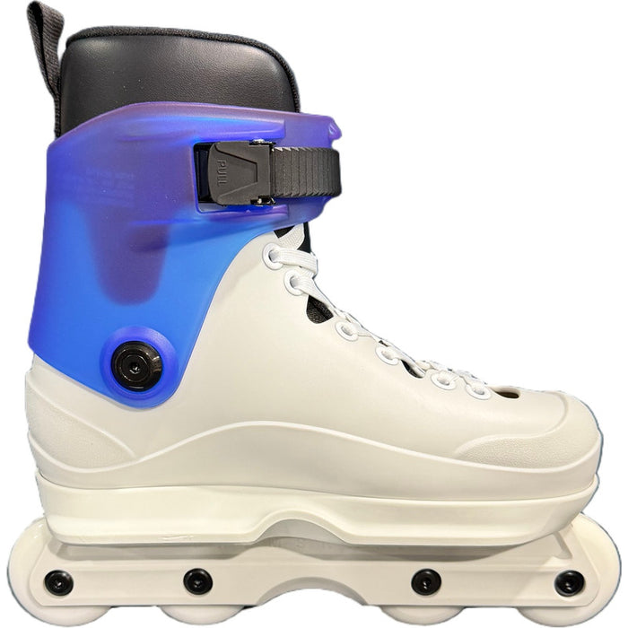 Them 901 White Transparent Blue Cuff Aggressive Skates