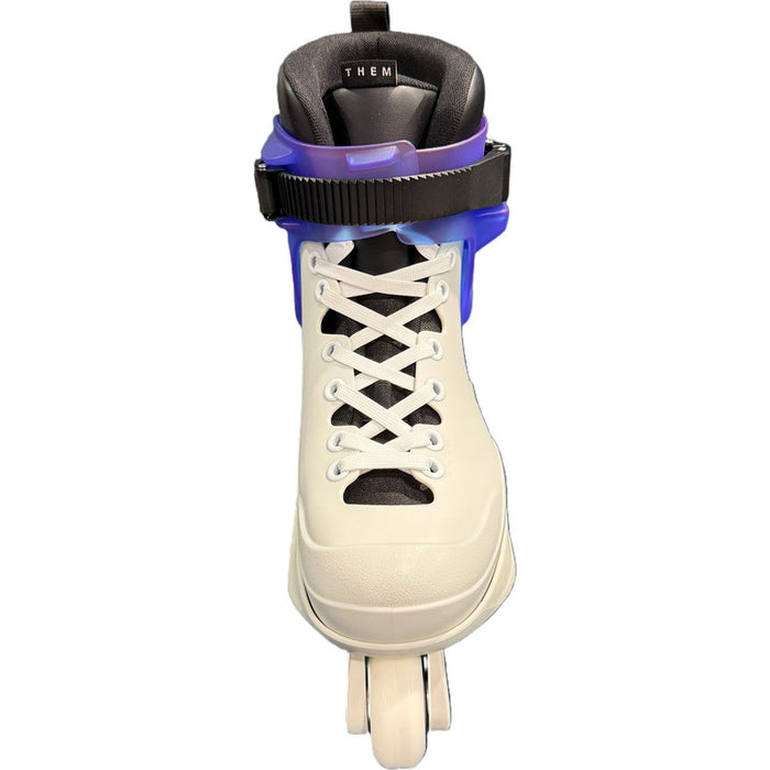 Them 901 White Transparent Blue Cuff Aggressive Skates