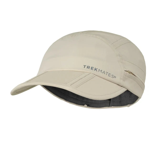 Trekmates Atacama Sun Cap with zip away Legionnaire's Flap - Linen