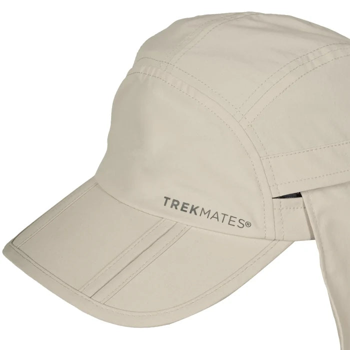Trekmates Atacama Sun Cap with zip away Legionnaire's Flap - Linen