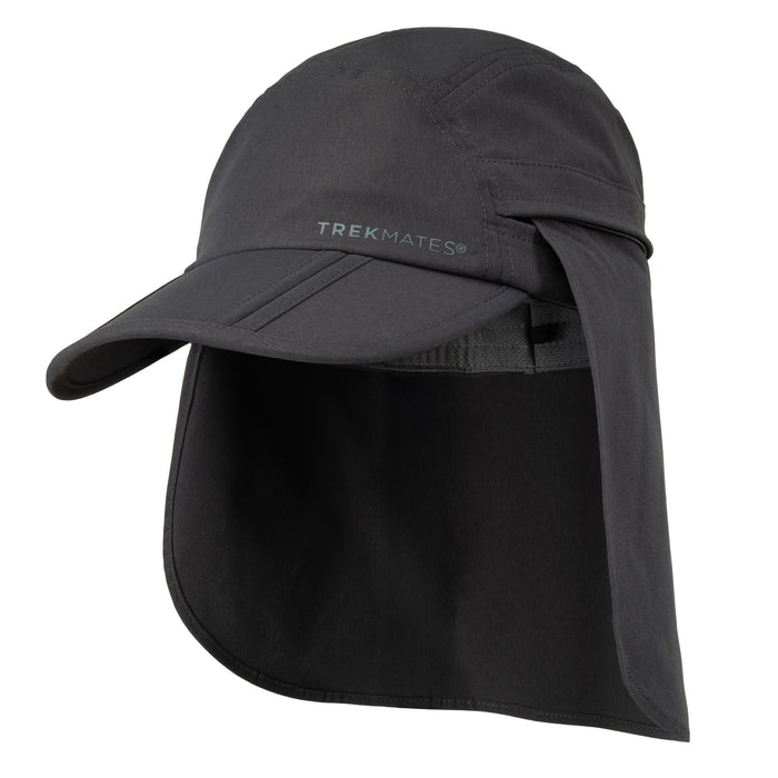 Trekmates Atacama Sun Cap with zip away Legionnaire's Flap - Thunder Grey