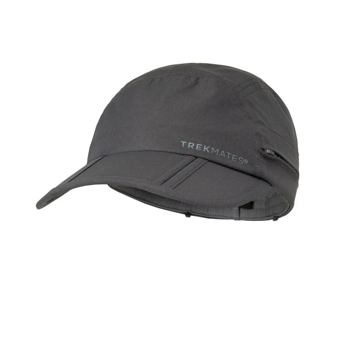 Trekmates Atacama Sun Cap with zip away Legionnaire's Flap - Thunder Grey