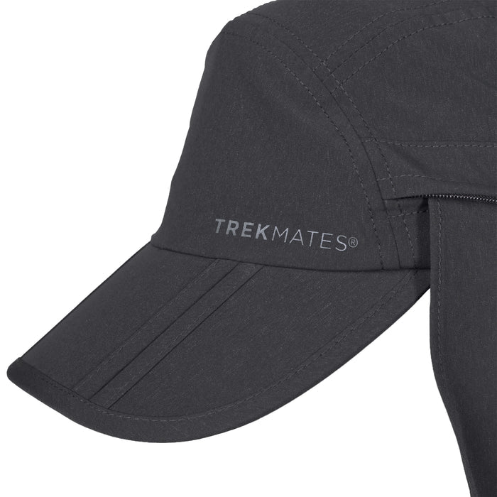 Trekmates Atacama Sun Cap with zip away Legionnaire's Flap - Thunder Grey