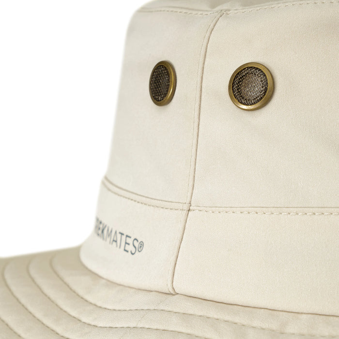 Trekmates Borneo Wide Brimmed Sun Hat with Mosi Net - Linen