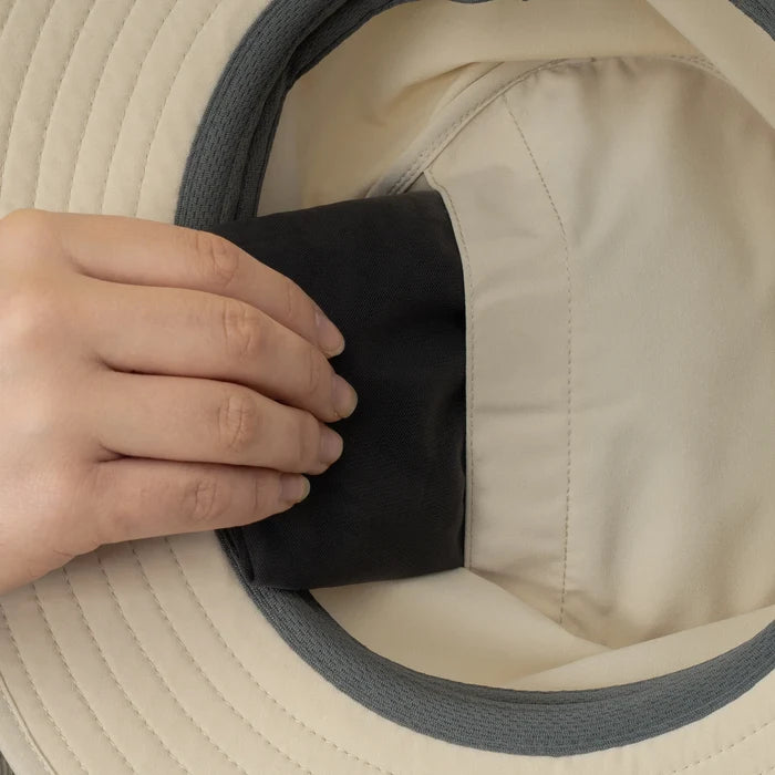 Trekmates Borneo Wide Brimmed Sun Hat with Mosi Net - Linen