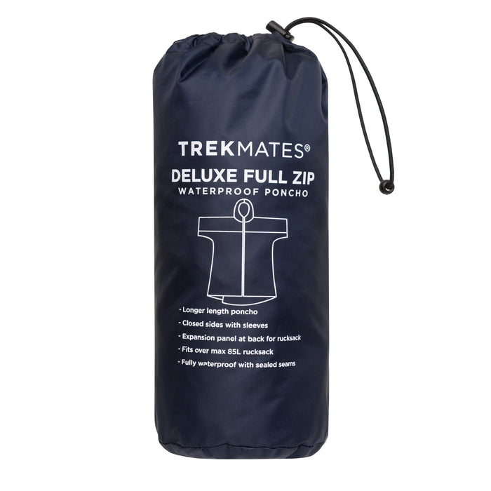 Trekmates Deluxe Full Zip Waterproof Poncho - Navy