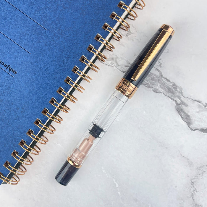 TWSBI Diamond 580 Fountain Pen - Smoke w/ Rose Gold Trim
