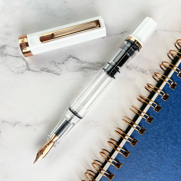 TWSBI Eco Fountain Pen - White w/ Rose Gold