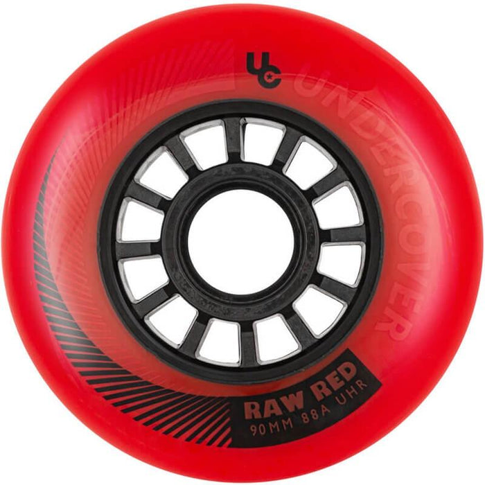 Undercover Raw 90mm Red Wheels - Inlinex
