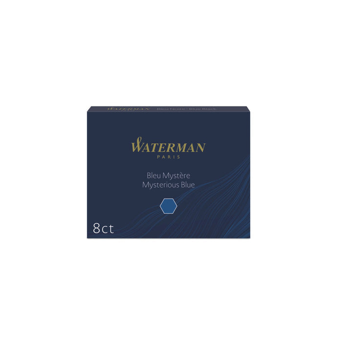 Waterman Fountain Pen Ink Cartridges - Mysterious Blue | Atlas Stationers.