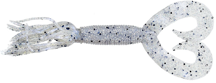 Gary Yamamoto Double Tail Hula Grub - 5 Inch - Blue Pearl with Black & Hologram Flake