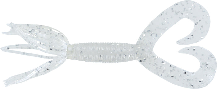 Gary Yamamoto Double Tail Hula Grub - 5 Inch - Blue Pearl with Large Silver Flake