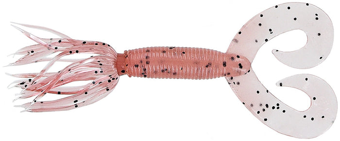 Gary Yamamoto Double Tail Hula Grub - 5 Inch - Champagne with Large Black Flake