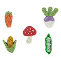 The Sak Yarnicharmz 5 Pack - Hand Crochet - Veggies