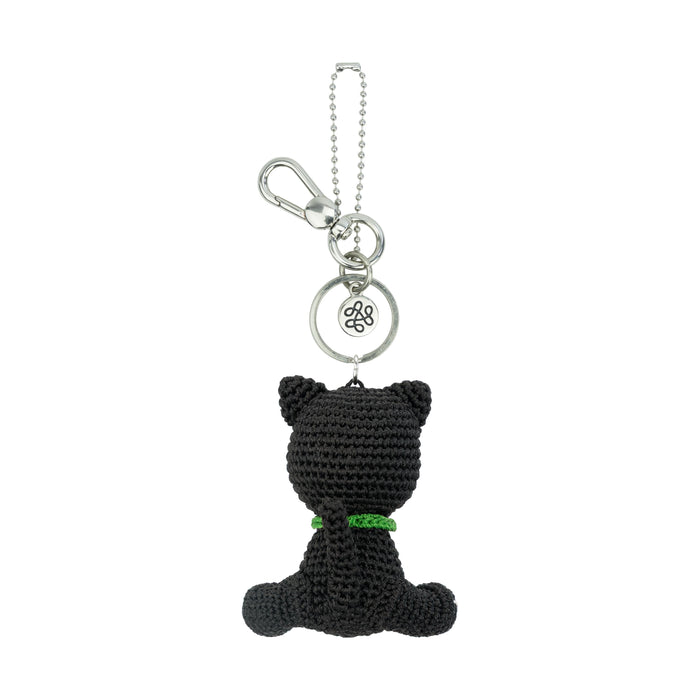The Sak Yarnicharmz Dangle - Hand Crochet - Black Cat